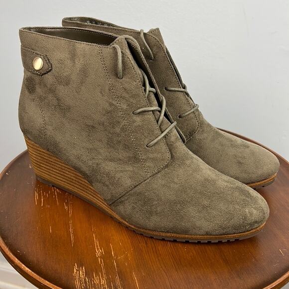 Dr Scholls conquer wedge lace up ankle boot size 9.5 - Picture 1 of 6